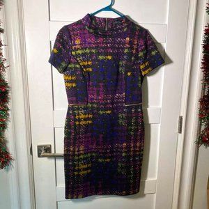 NWT Black Printed Dress by Tahari A.S. Levine